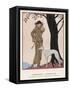 Lady and Saluki 1922-Georges Barbier-Framed Stretched Canvas