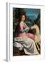 Lady and the Unicorn (probably Giulia Farnese)-Luca Longhi-Framed Art Print