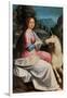 Lady and the Unicorn (probably Giulia Farnese)-Luca Longhi-Framed Art Print