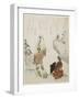 Lady and Young Prince, C. 1816-1819-Teisai Hokuba-Framed Giclee Print