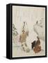 Lady and Young Prince, C. 1816-1819-Teisai Hokuba-Framed Stretched Canvas