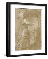 Lady Archer with Her Bow and Arrow-null-Framed Photographic Print