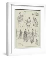 Lady Artists at the Louvre, Paris-David Hardy-Framed Giclee Print