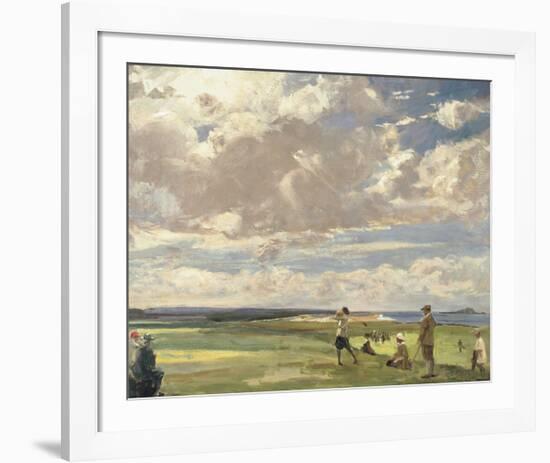 Lady Astor Playing Golf At North Berwick-Sir John Lavery-Framed Premium Giclee Print