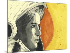 Lady Astronaut-Craig Snodgrass-Mounted Giclee Print