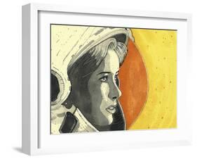 Lady Astronaut-Craig Snodgrass-Framed Giclee Print