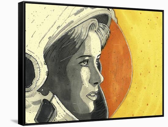 Lady Astronaut-Craig Snodgrass-Framed Stretched Canvas