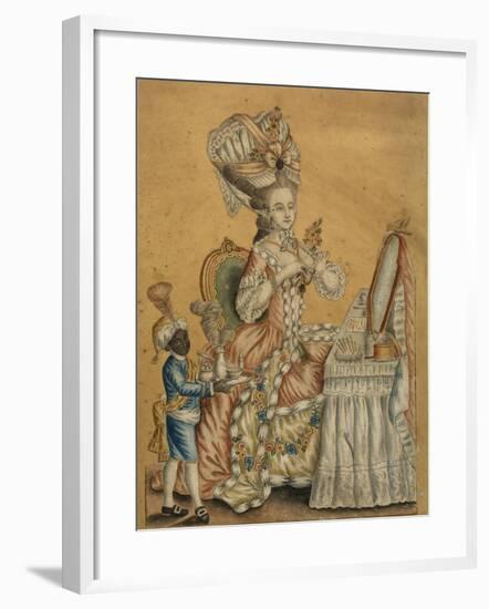 Lady at a Toilette with a Black Boy, 1770S-null-Framed Giclee Print