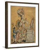 Lady at a Toilette with a Black Boy, 1770S-null-Framed Giclee Print