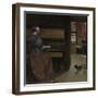 Lady at a Virginal, Ca 1665-Gabriel Metsu-Framed Giclee Print