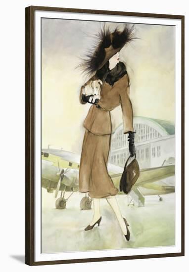 Lady at Airport-Graham Reynold-Framed Premium Giclee Print