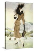 Lady at Airport-Graham Reynold-Stretched Canvas