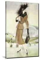 Lady at Airport-Graham Reynold-Stretched Canvas