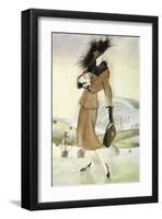 Lady at Airport-Graham Reynold-Framed Art Print