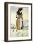 Lady at Airport-Graham Reynold-Framed Art Print