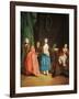 Lady at Dressmaker's-Pietro Longhi-Framed Giclee Print