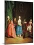 Lady at Dressmaker's-Pietro Longhi-Mounted Giclee Print