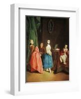 Lady at Dressmaker's-Pietro Longhi-Framed Giclee Print