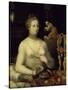 Lady at Her Dressing Table-Masters of the Fontainebleau-Stretched Canvas