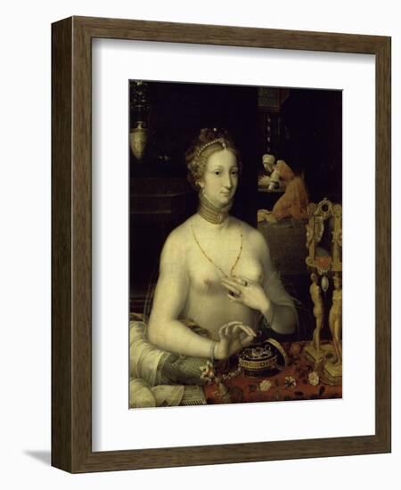 Lady at Her Dressing Table-Masters of the Fontainebleau-Framed Giclee Print