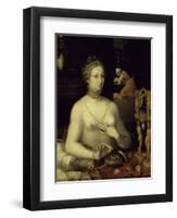 Lady at Her Dressing Table-Masters of the Fontainebleau-Framed Giclee Print