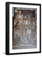 Lady at Her Toilet, Cave Fresco, Ajanta, India, 1st-5th Century-null-Framed Giclee Print