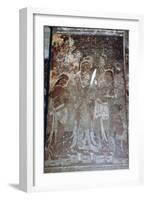 Lady at Her Toilet, Cave Fresco, Ajanta, India, 1st-5th Century-null-Framed Giclee Print