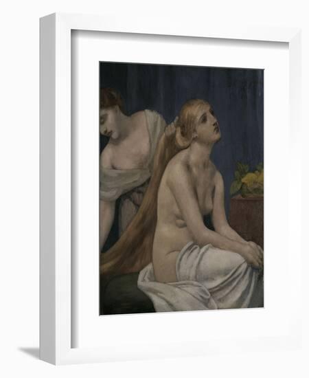 Lady at her Toilette, c.1883-Pierre Puvis de Chavannes-Framed Giclee Print