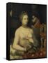 Lady at the Dressing Table Mirror-Schule von Fontainebleau-Framed Stretched Canvas