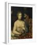 Lady at the Dressing Table Mirror-Schule von Fontainebleau-Framed Giclee Print