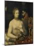 Lady at the Dressing Table Mirror-Schule von Fontainebleau-Mounted Giclee Print