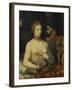 Lady at the Dressing Table Mirror-Schule von Fontainebleau-Framed Giclee Print