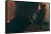 Lady at the Fireplace-Gustav Klimt-Framed Stretched Canvas