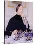Lady at the Tea Table, 1883-5-Mary Cassatt-Stretched Canvas