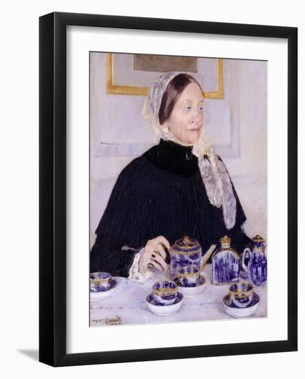 Lady at the Tea Table, 1883-5-Mary Cassatt-Framed Giclee Print