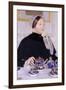 Lady at the Tea Table-Mary Cassatt-Framed Art Print
