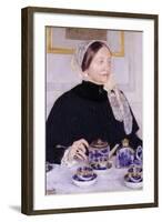 Lady at the Tea Table-Mary Cassatt-Framed Art Print