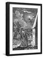 Lady at Tomb-Thomas Bewick-Framed Art Print
