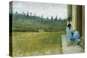Lady at Work-Silvestro Lega-Stretched Canvas