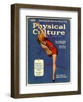 Lady Athlete Exercises-Carl Muller-Framed Art Print