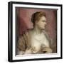 Lady Baring Her Breast-Domenico Tintoretto-Framed Giclee Print