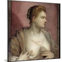 Lady Baring Her Breast-Domenico Tintoretto-Mounted Giclee Print