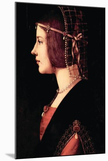 Lady Beatrice D'Este-Leonardo da Vinci-Mounted Art Print