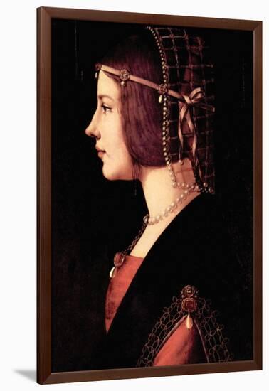 Lady Beatrice D'Este-Leonardo da Vinci-Framed Art Print