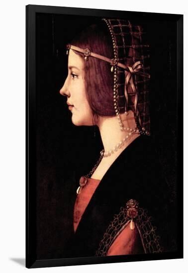 Lady Beatrice D'Este-Leonardo da Vinci-Framed Art Print