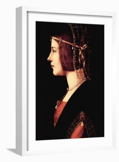 Lady Beatrice D'Este-Leonardo da Vinci-Framed Art Print