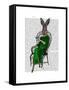 Lady Bella Rabbit Taking Tea-Fab Funky-Framed Stretched Canvas