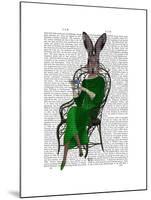 Lady Bella Rabbit Taking Tea-Fab Funky-Mounted Art Print