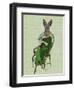 Lady Bella Rabbit Taking Tea-Fab Funky-Framed Art Print