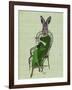 Lady Bella Rabbit Taking Tea-Fab Funky-Framed Art Print